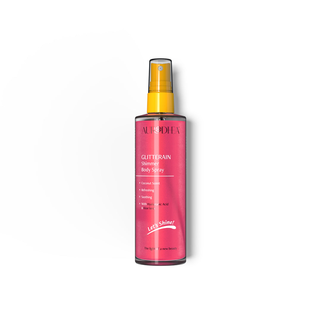 GLITTERAIN - PINK SHIMMER BODY SPRAY (Noix de coco) - 150 ml