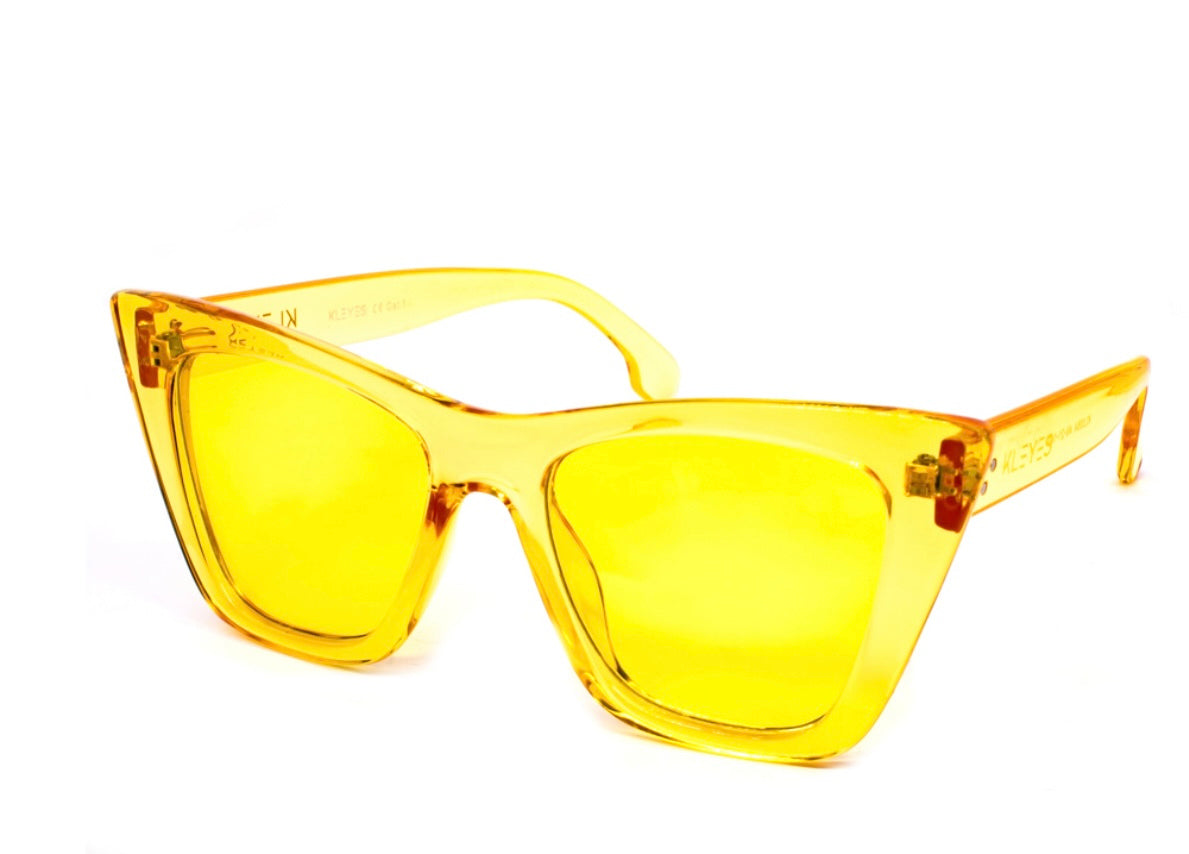 LUNETTES DE SOLEIL «SQUARE KETTY» SHINY YELLOW